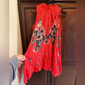 NWT Intimately Free People Red Hot Combo Floral Dress - S